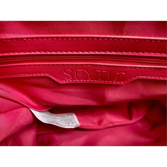 NWOT Seytu Hot Pink With Gold Hardware Large Tote or Shoulder Bag Purse - Picture 6 of 15